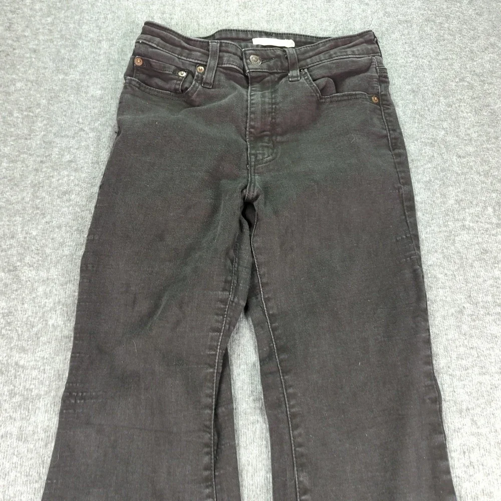 Levis Jeans Womens 29 Black 726‎ Flare Stretch Casual Hippie Boho